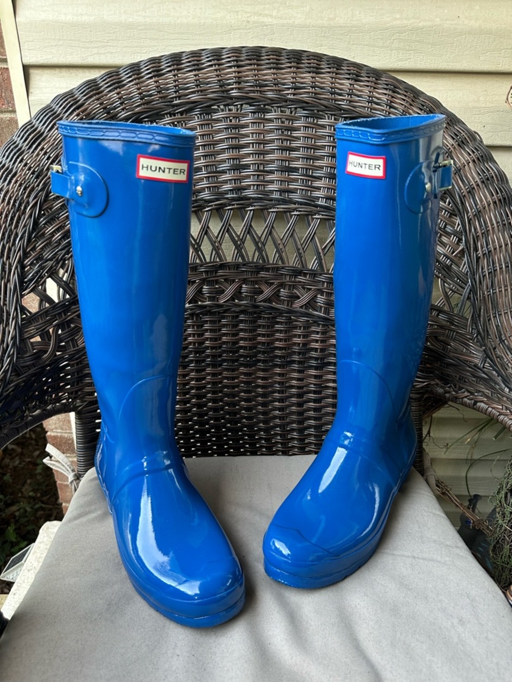 Gloss Blue 💙 Original Tall Hunter Boots 11